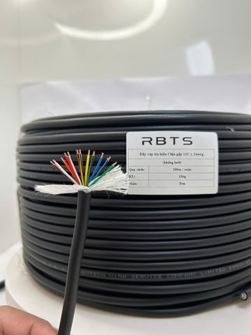 Dây cáp tín hiệu Chịu gập High flexible 12 lõi 20awg, 22awg, 24awg - Không lưới