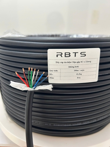Dây cáp tín hiệu Chịu gập High flexible 8 lõi 20awg, 22awg, 24awg - Không lưới