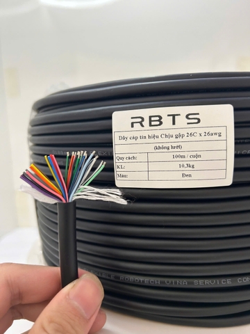 Dây cáp tín hiệu Chịu gập High flexible 26 lõi 24awg, 26awg - Không lưới