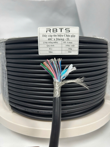 Dây cáp tín hiệu chịu gập linh hoạt High flexible 40 lõi 26awg - 2 lớp chống nhiễu