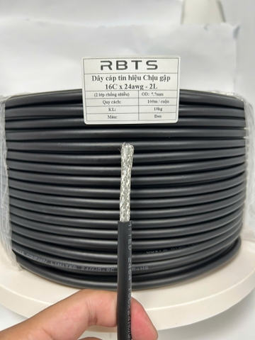 Dây cáp tín hiệu chịu gập linh hoạt High flexible 16 lõi 24awg, 26awg - 2 lớp chống nhiễu