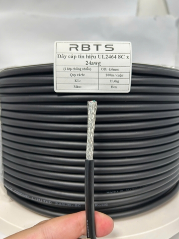 Dây cáp tín hiệu chịu gập linh hoạt High flexible 8 lõi 20awg, 22awg, 24awg, 26awg - 2 lớp chống nhiễu