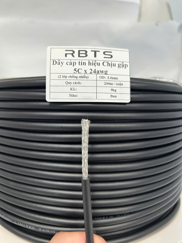 Dây cáp tín hiệu chịu gập linh hoạt High flexible 5 lõi 22awg, 24awg, 26awg - 2 lớp chống nhiễu