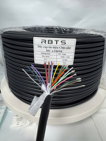 Dây cáp tín hiệu Chịu gập High flexible 26 lõi 24awg, 26awg - Không lưới