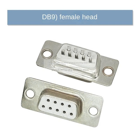 Đầu nối DB9 chân pin đực + cái- chân hàn mạ vàng, kết nối RS232