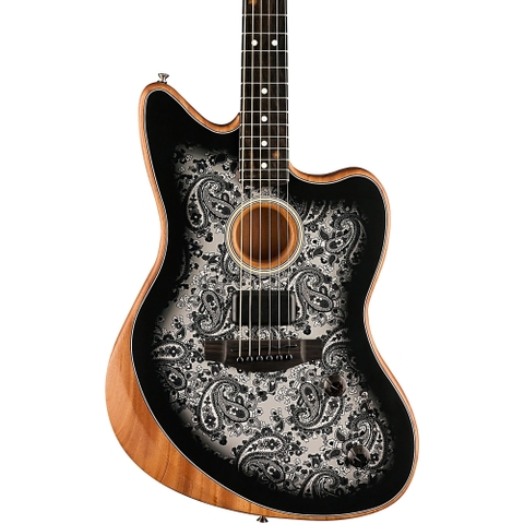 Đàn Guitar Acoustic Fender Limited Edition American Acoustasonic Jazzmaster, Black Paisley