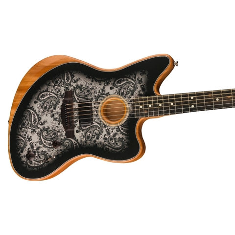 Đàn Guitar Acoustic Fender Limited Edition American Acoustasonic Jazzmaster, Black Paisley