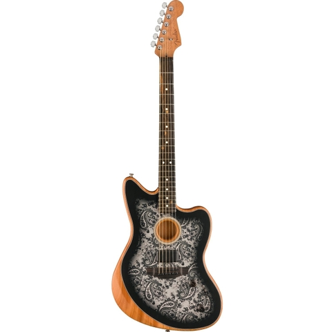 Đàn Guitar Acoustic Fender Limited Edition American Acoustasonic Jazzmaster, Black Paisley