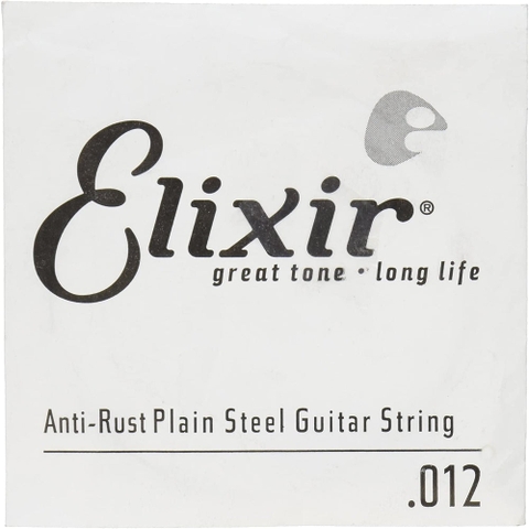 (Quà tặng) Dây Đàn Guitar Điện Elixir 13012 Anti-Rust Plated Plain Steel .012, Single String