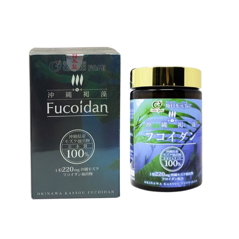 Viên uống tảo nâu ngăn ngừa và hỗ trợ điều trị ung thư Genkifami Fucoidan 150 viên