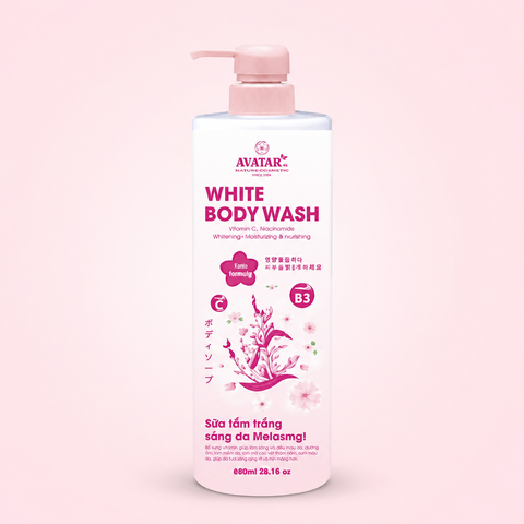 AVATAR Sữa Tắm Trắng Sáng Da Hatomugi 800ml