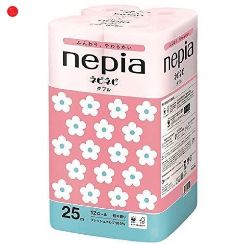 Giấy vệ sinh Nepia 2 lớp màu hồng 12 cuộn/bịch (6 bịch/thùng)