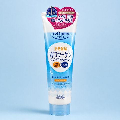 SỮA RỬA MẶT & TẨY TRANG TẠO BỌT DƯỠNG ẨM BỔ SUNG COLLAGEN SOFTYMO 190G