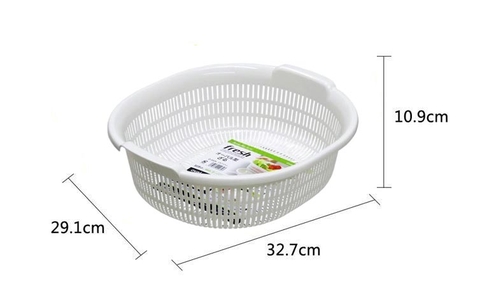 Rổ nhựa Sanada hình oval 5.3L - trắng