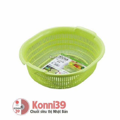 Rổ nhựa Sanada hình oval 5.3L - xanh