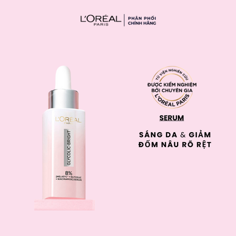 DƯỠNG CHẤT 30ML(GLYCOLIC AS CT) - SERUM SÁNG DA GIẢM THÂM NÁM GLYCOLIC 30ML LOREAL