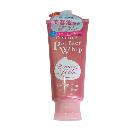 Sữa rửa mặt Collagen Senka Perfect Whip 120g (hồng mới)