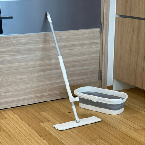Bộ cây lau tự vắt Flat Mop Oday FC89 + FT09 (kèm xô gập)
