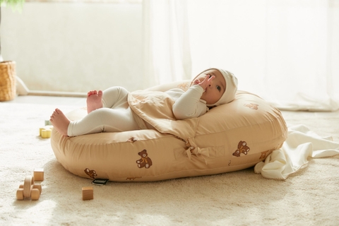 Vỏ gối chống trào ngược cotton 4 mùa Dono&Dono - gấu Teddy Bear