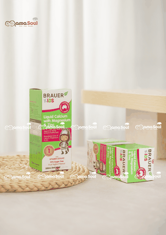 Thực phẩm bảo vệ sức khỏe Brauer Kids Liquid Calcium with Magnesium & Zinc