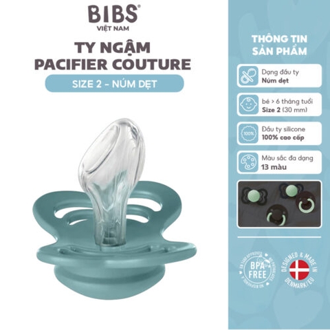 Ty ngậm núm dẹt sillicone BIBS Couture/Supreme