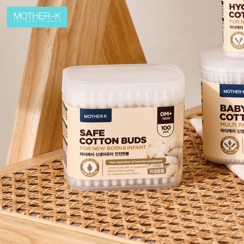 TĂM BÔNG SƠ SINH MOTHER-K HÀN QUỐC (100C)