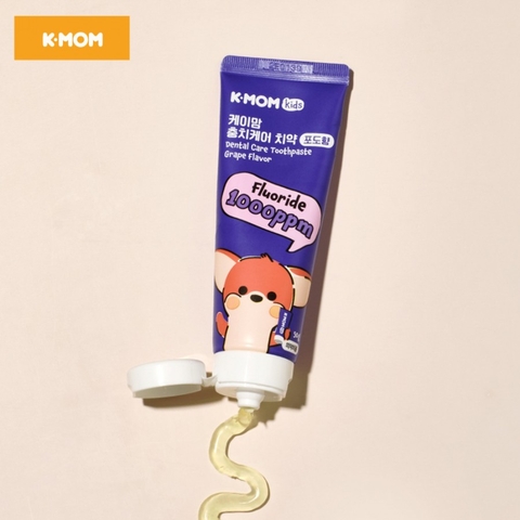 Kem đánh răng K-Mom ít Fluoride vị nho (3 - 8 tuổi)