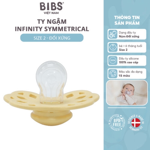 Ty ngậm núm đối xứng sillicone Infinity BIBS