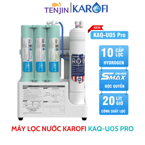 Máy Lọc Nước Karofi KAQ-U05 Pro Để Gầm Bếp, Mẫu Mới Nhất Đầy Đủ Phụ Kiện, Bảo Hành Tại Nhà 3 Năm