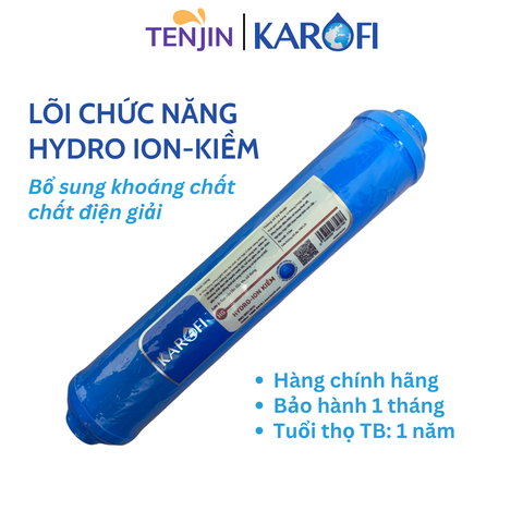 Lõi lọc chức năng Karofi - Lõi Hydro-ion kiềm giúp bổ sung khoáng chất, chất điện giải và các ion kiềm, hỗ trợ tăng PH