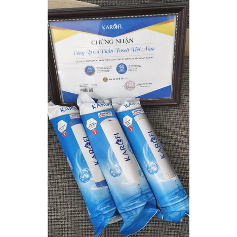 Combo 8 lõi cho máy lọc nước Karofi 12356789 (1 bộ lọc thô số 1,2,3+ 1 bộ chức năng 56789) Tặng tay tháo cốc lọc