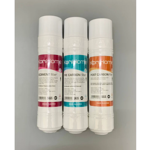 [Có HĐ VAT] Combo 3 lõi lọc Korihome 1 sediment 1 Pre carbon 1 Post carbon
