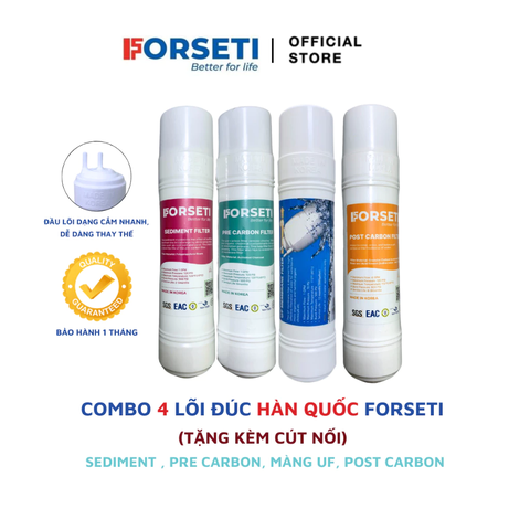 Combo 4 lõi lọc Forseti đúc cắm nhanh nhập khẩu Hàn Quốc (Sed+Pre+UF+Post)
