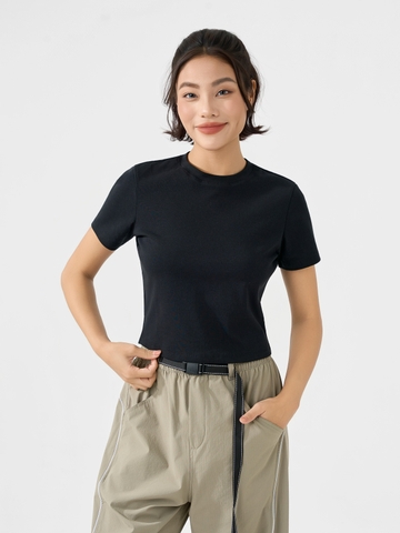 Áo thun nữ dáng croptop đàn hồi