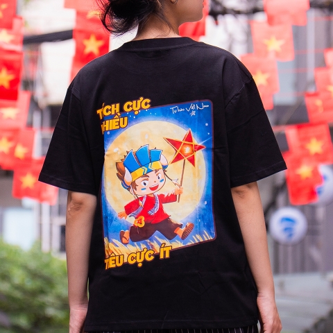 [BST Yêu nước] Áo phông cotton Tích cực nhiều, Tiêu cực ít