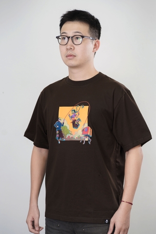 [BST Nối] Áo Phông Cotton In Hình Trò Chơi Dân Gian Nhảy Dây