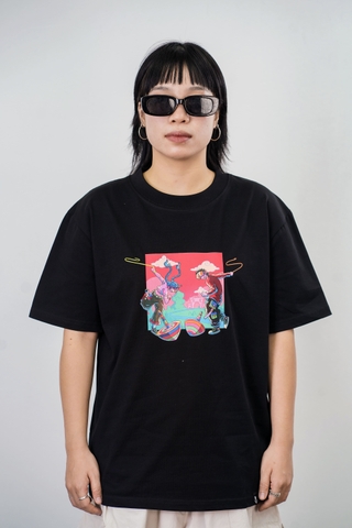 [BST Nối] Áo Phông Cotton In Hình Trò Chơi Dân Gian Cù Quay