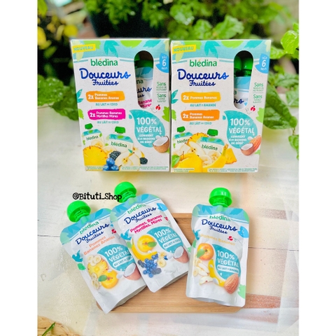 Trái cây nghiền mix sữa dừa Bledina túi 90g