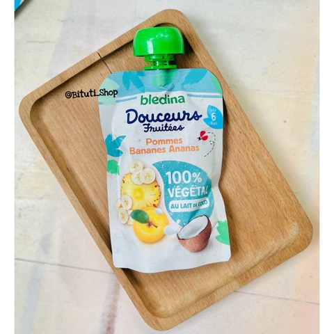 Trái cây nghiền mix sữa dừa Bledina túi 90g