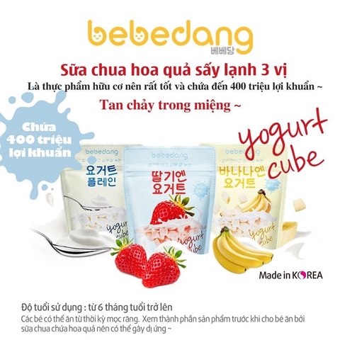 Sữa chua khô Bebedang túi 16g