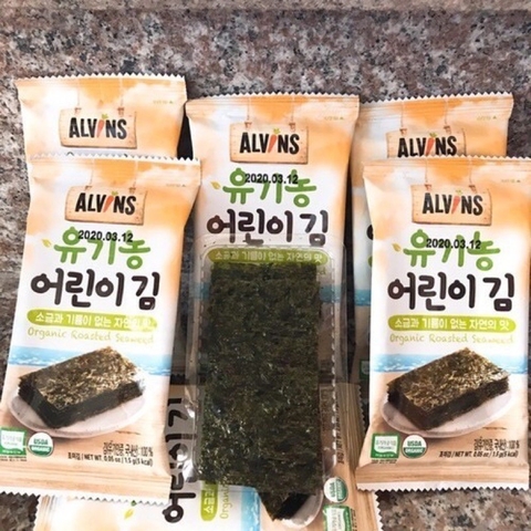 Rong biển tách muối hữu cơ Alvins gói lẻ 15gram
