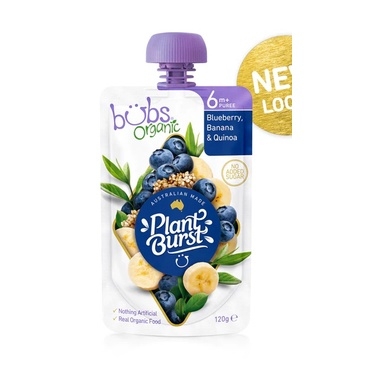 Trái cây nghiền Bubs Organic 120gr