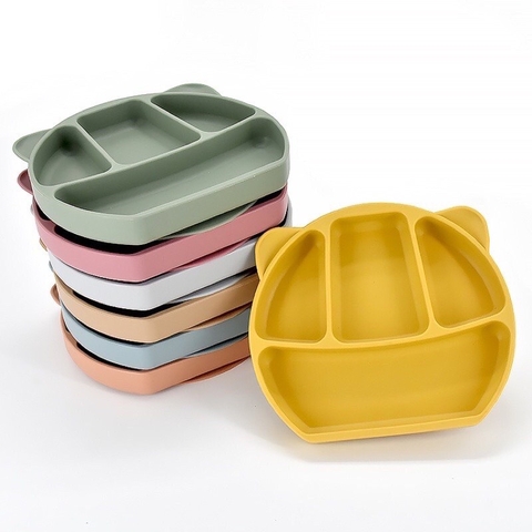 Khay silicon hình gấu 4 ngăn