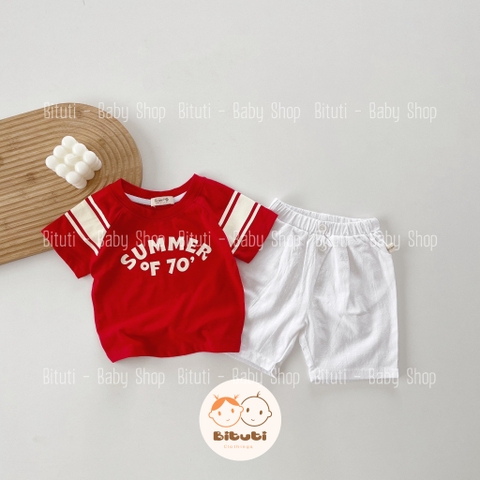 Set bé trai chữ Summer Beemo