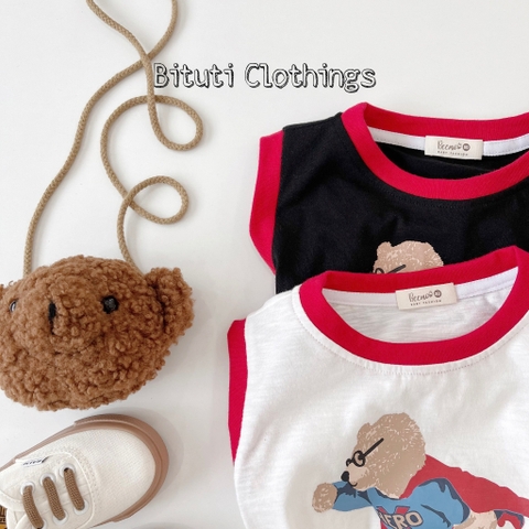 Áo ba lỗ hình siêu nhân gấu Beemo