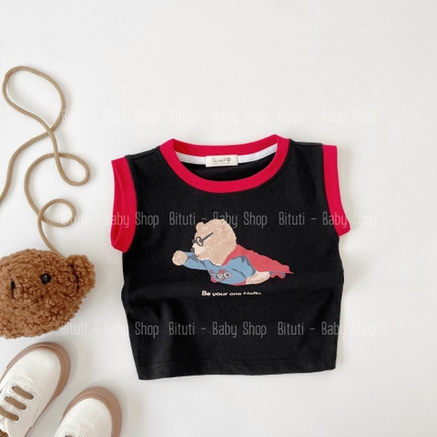 Áo ba lỗ hình siêu nhân gấu Beemo