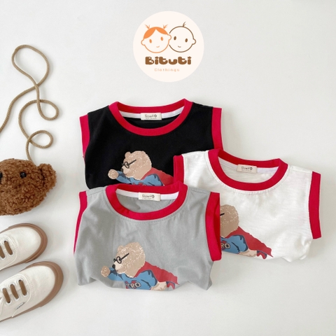 Áo ba lỗ hình siêu nhân gấu Beemo