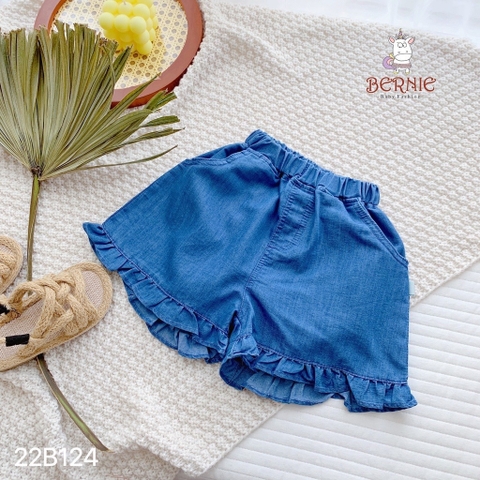 Set bé gái áo bèo sọc hồng quần jeans BERNIE