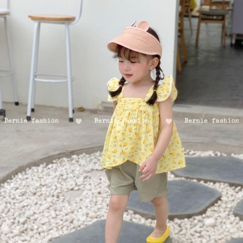 Set bé gái cánh tiên hoa nhí viền bèo BERNIE