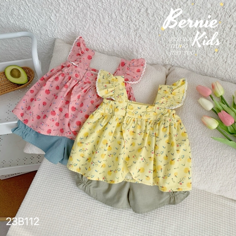 Set bé gái cánh tiên hoa nhí viền bèo BERNIE
